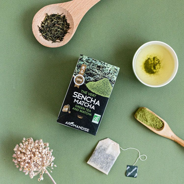 Th Vert Sencha Matcha En Infusettes Th Bio Japonais Aromandise