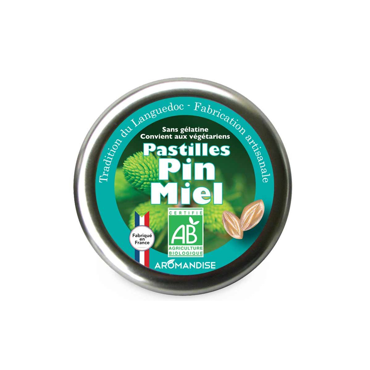 Pastilles pin miel - face - Aromandise