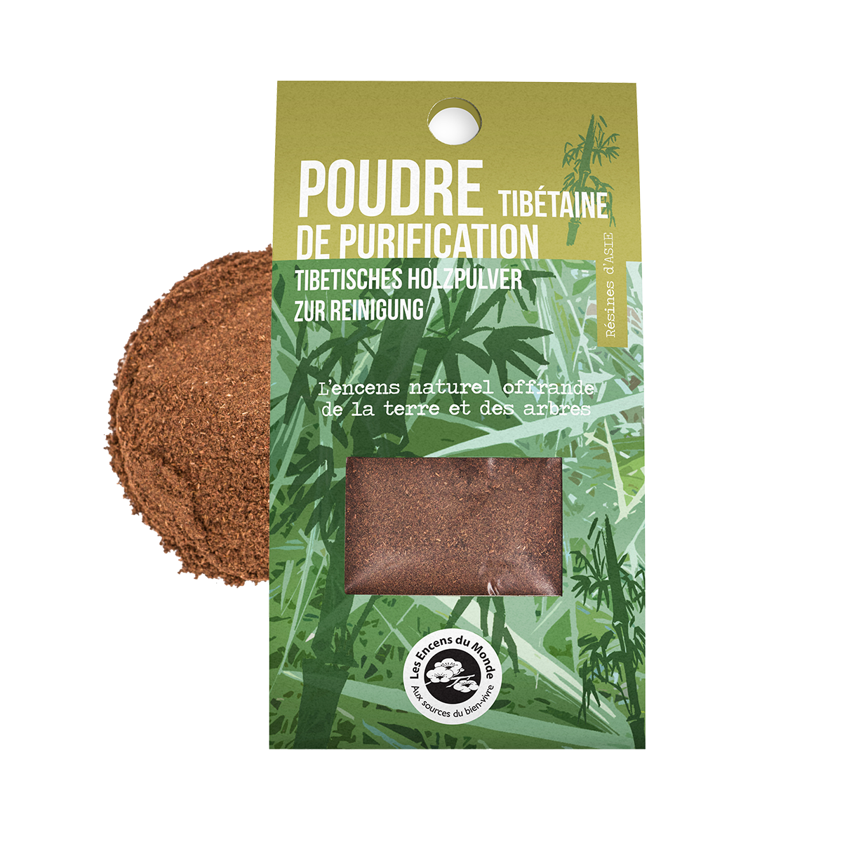 Poudre de Purification Tibétaine - résines - Les Encens du Monde - Aromandise - packaging av