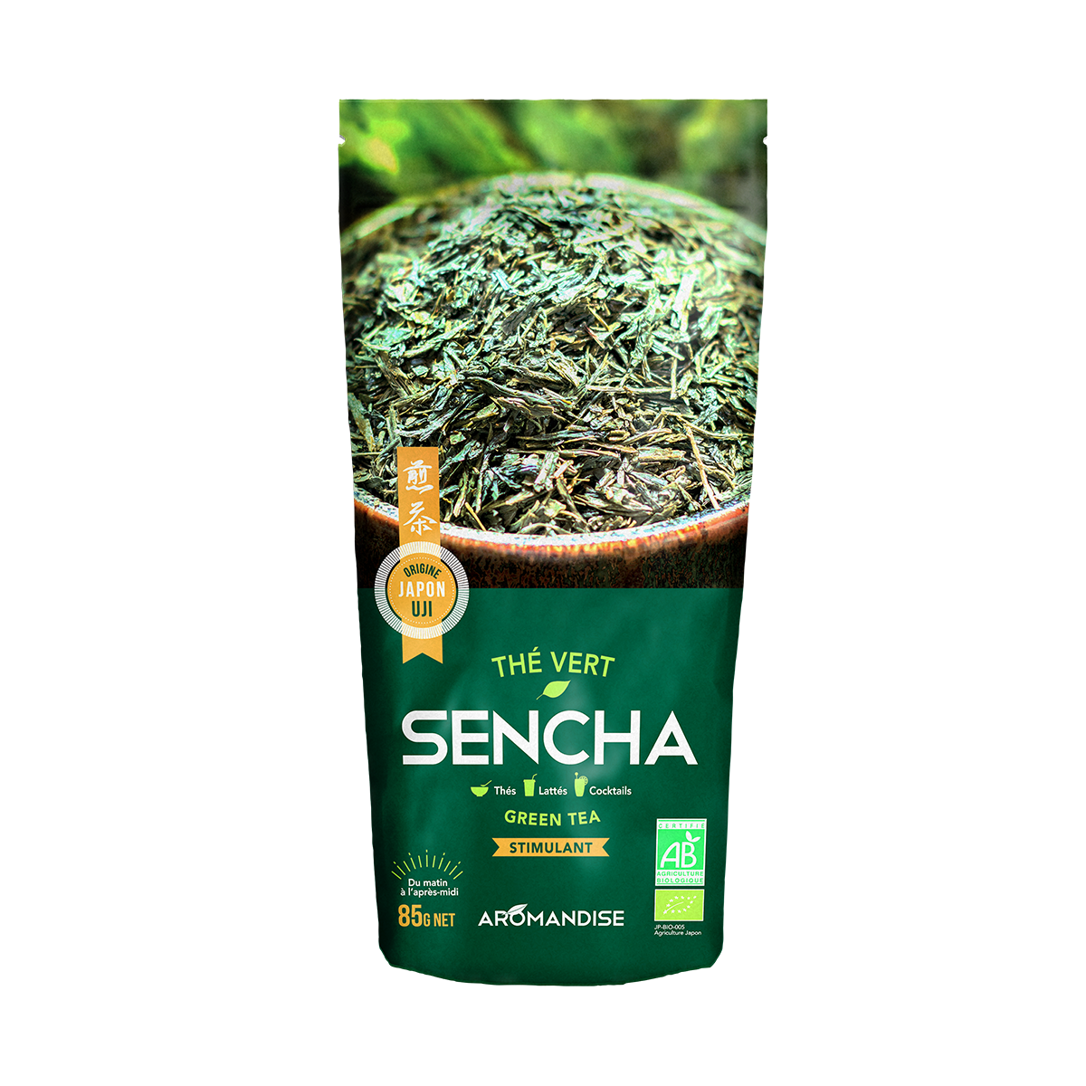 Thé vert Sencha - Thés bio japonais - Aromandise - produit