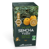 Thé vert Sencha et Yuzu en infusettes - face - AROMANDISE