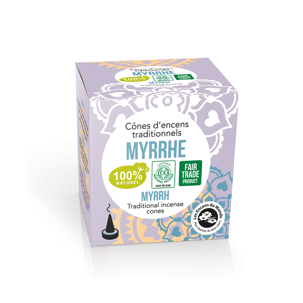 Myrrhe - Cônes encens indiens - Les Encens du Monde - Aromandise - face