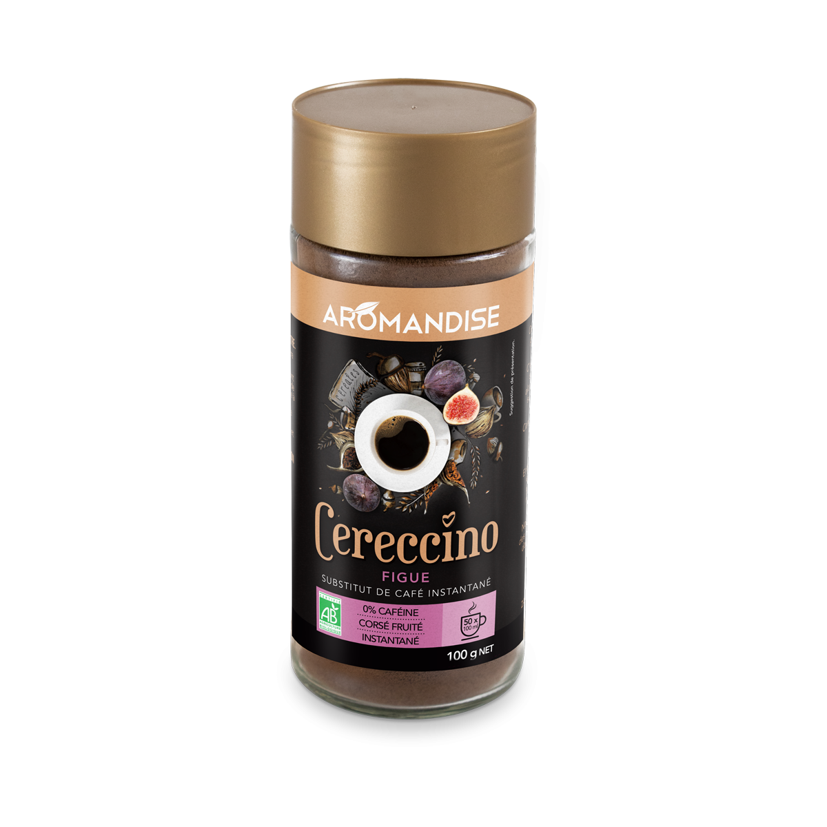 Cereccino Figue - Substitut de café - face - AROMANDISE