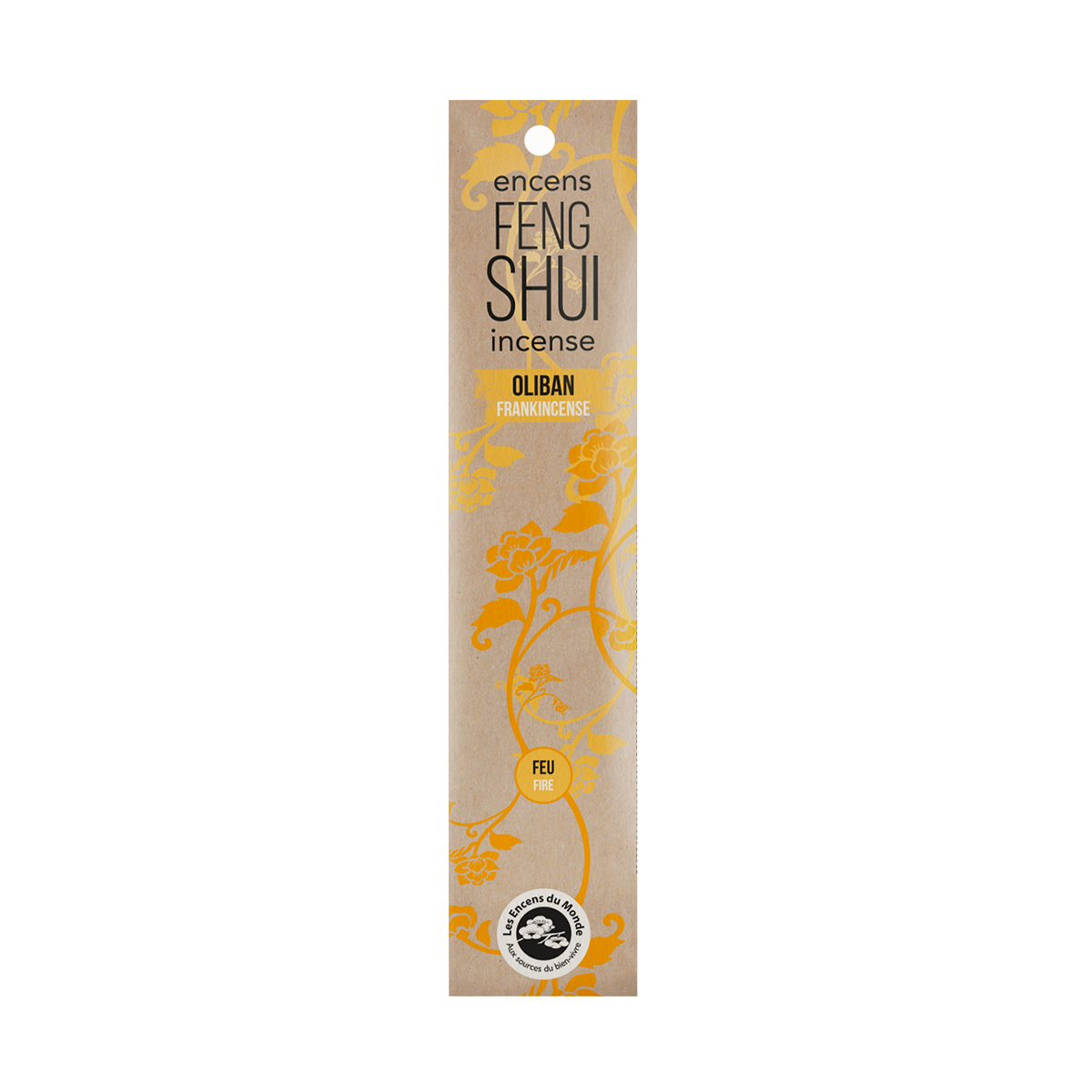 Encens Feng Shui élément feu - Oliban - Les Encens du Monde - Aromandise - packaging av