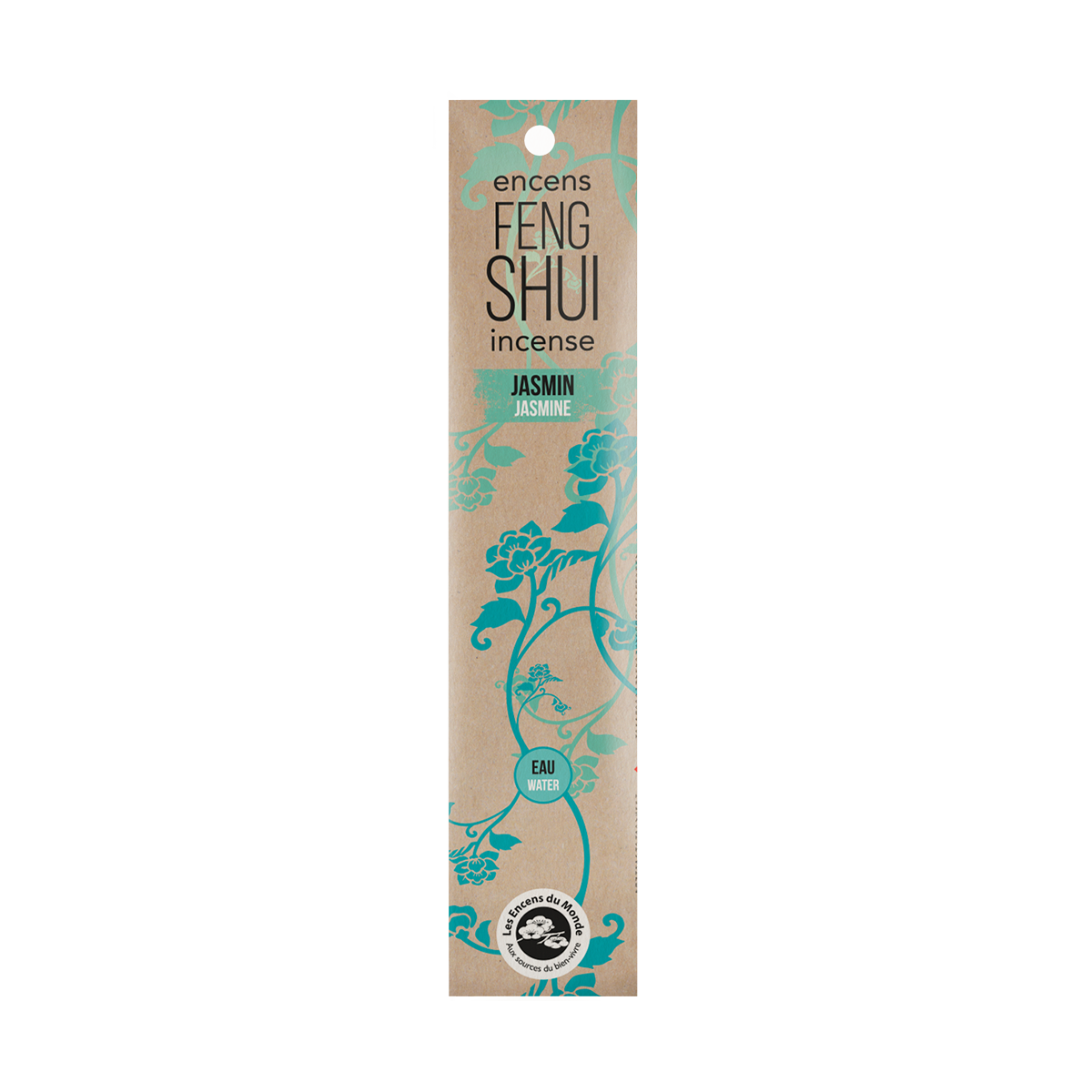 Encens Feng Shui élement eau - Jasmin - Les Encens du Monde - Aromandise - packaging av