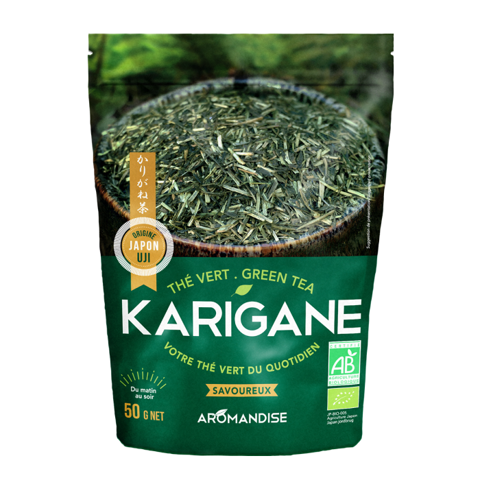 Thé vert Sencha Karigane - face - AROMANDISE